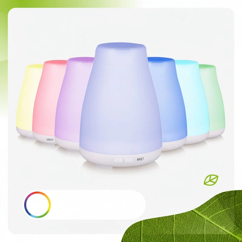 Ultrasonisk Aromadiffusor med LED-Belysning – Kompakt Design