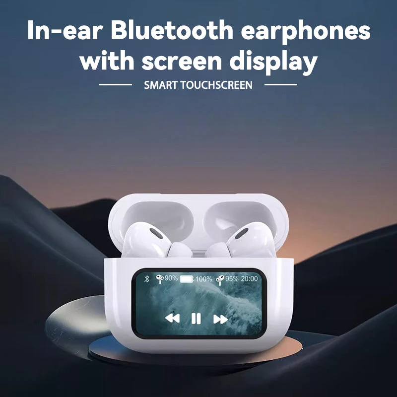 Bluetooth In-Ear Høretelefoner med 2-tommers Touchskærm og 32 timers batteri