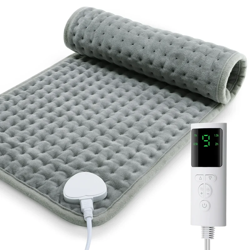 Elektrisk Varmepude 58 × 29 cm | 9 Temperaturindstillinger 28–51 °C og 4 Timerindstillinger op til 2 Timer