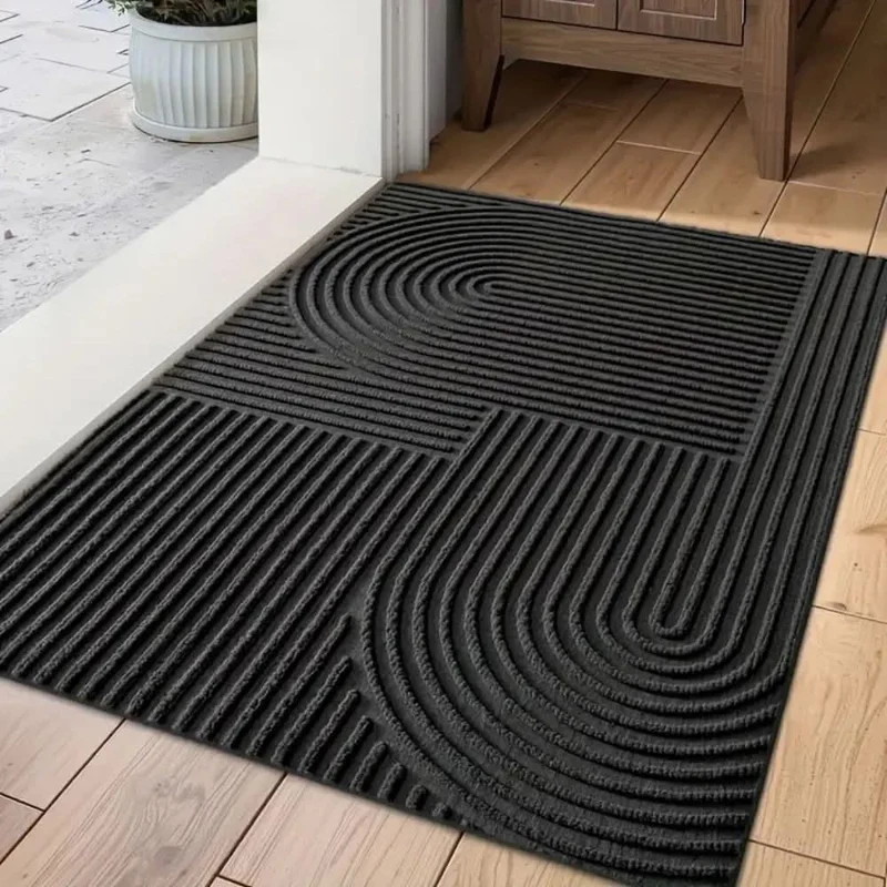 Elegant og Absorberende Dørmåtte med Moderne Kurve Design