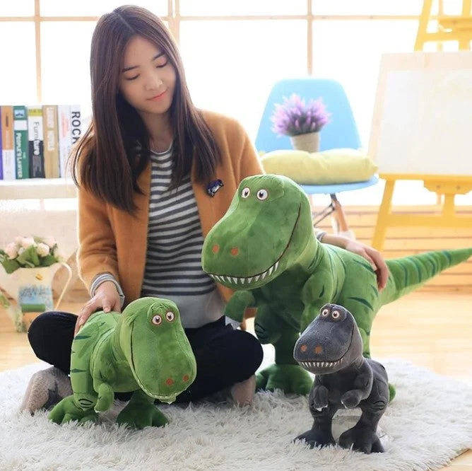 Blød T-Rex Plysdinosaur til Kram, Leg og Søvn for Børn