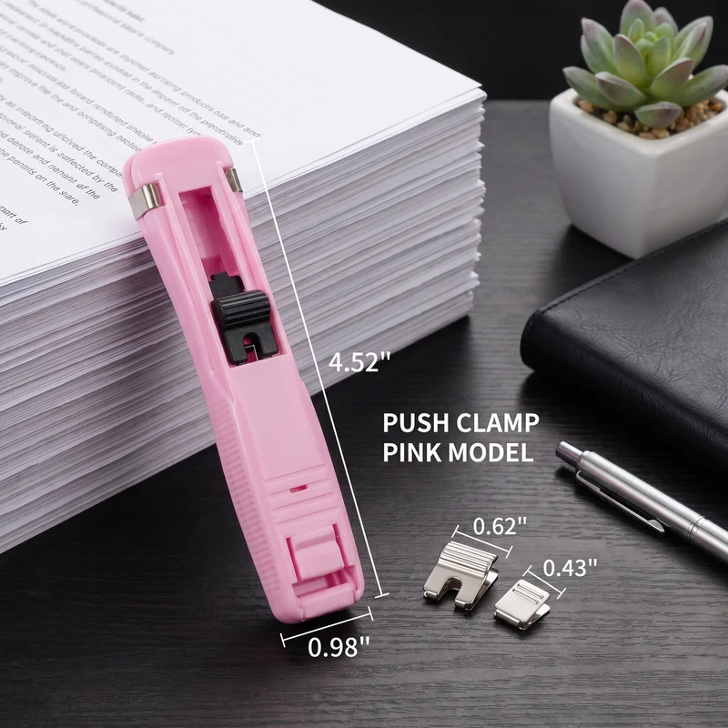 Metall Dokumentklammer med Reserveklammer | Papir Clip Organizer til Kontor, Skole & Hjem | 150 Stykker Inkluderet