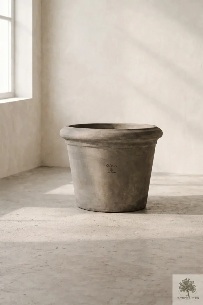 Kruka Terrakotta Grå - Milano - 50 cm diameter - 44 cm höjd