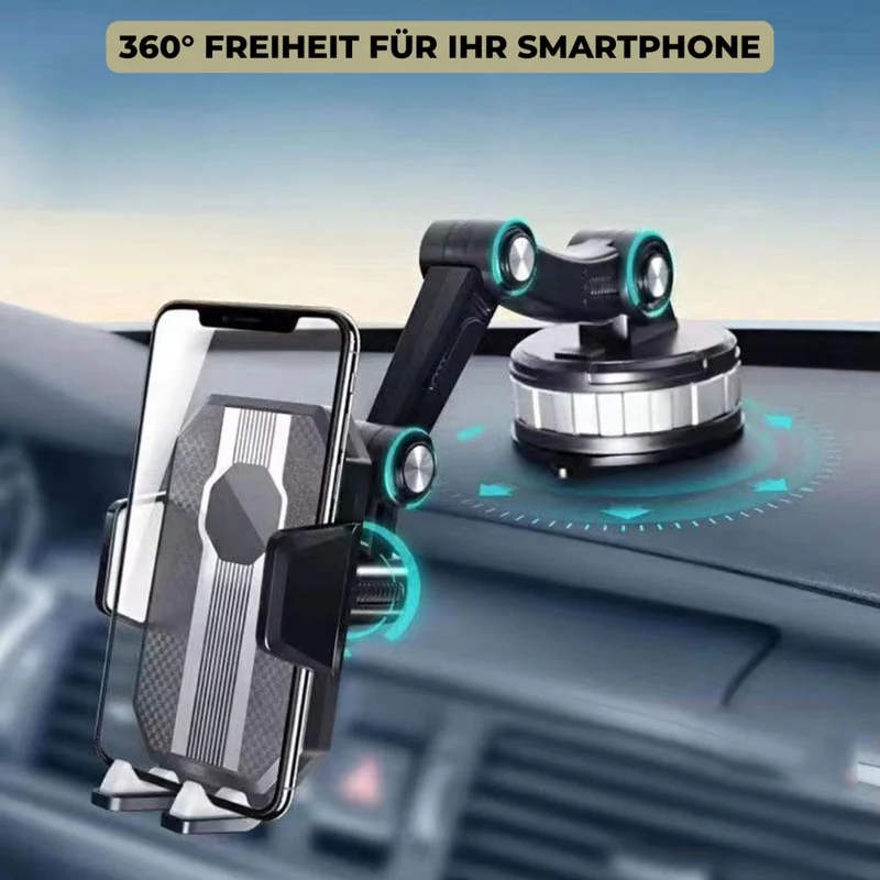 Smartphone Holder til Bil med Sugekop | 360° Rotérbar til Dashboard og Forrude