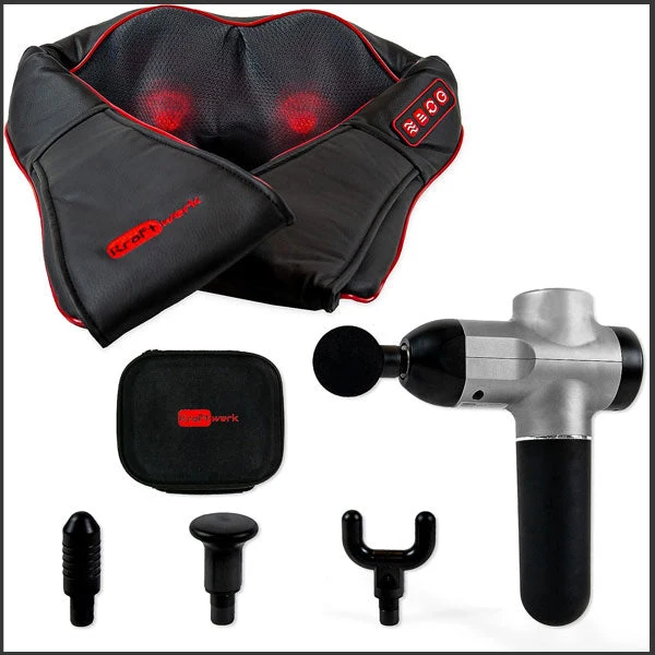 Massage Sæt | Shiatsu Massageapparat og Massagepistol til afslapning