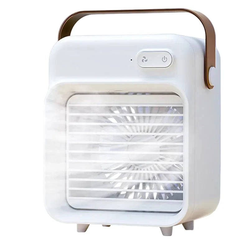 Bærbar Mini Ventilator med Sprayfunktion | Genopladelig 2400 mAh | 3 Hastigheder