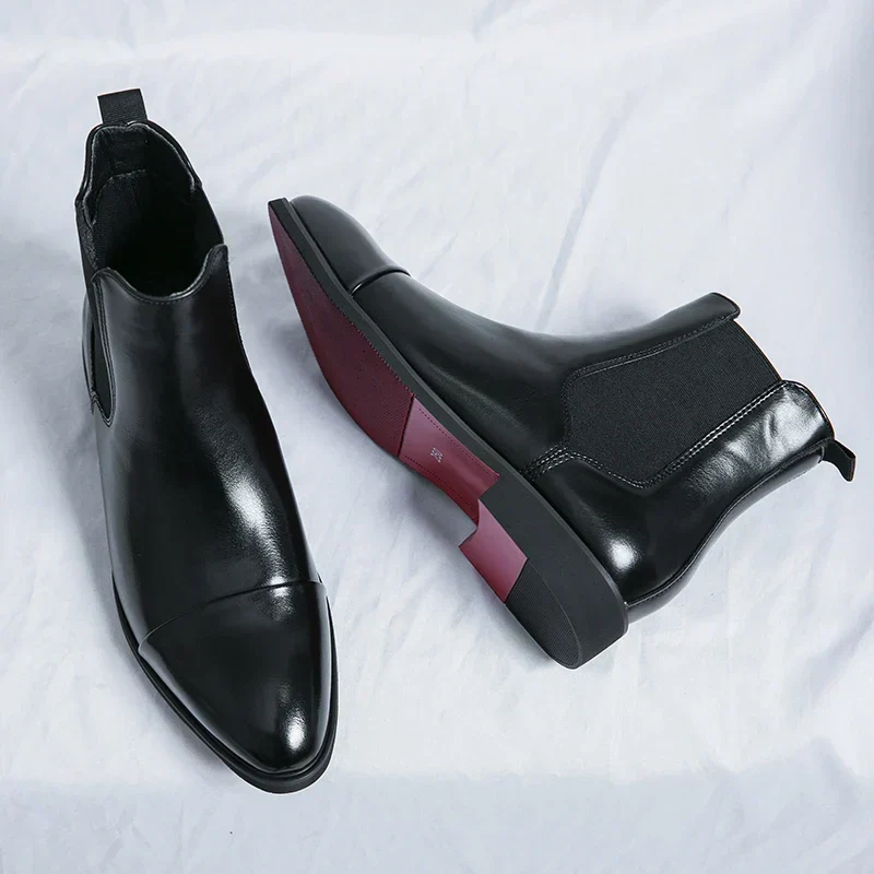 Herrens Chelsea Stiefel aus feinem Leder