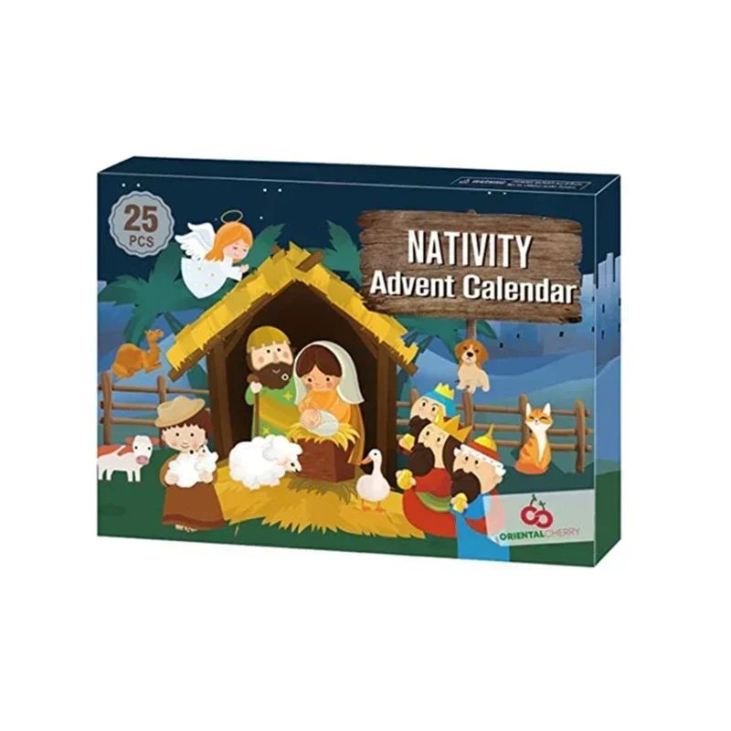 Adventskalender med 24 Harzminiaturer til Kribbe