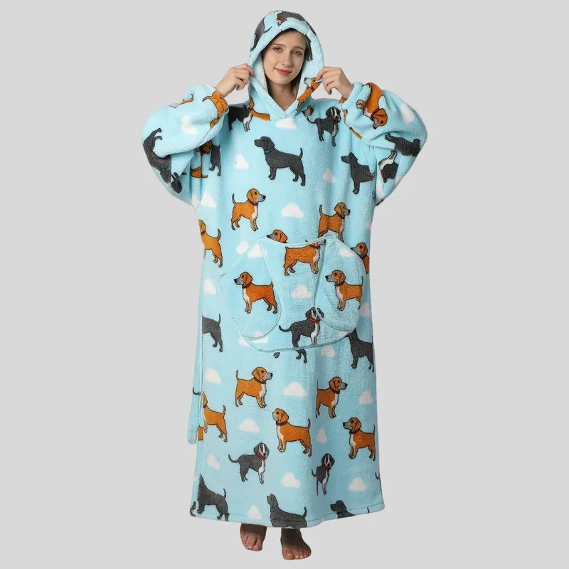 Behagelig Oversized Hoodie Tæppe til Damernes Juleoutfit