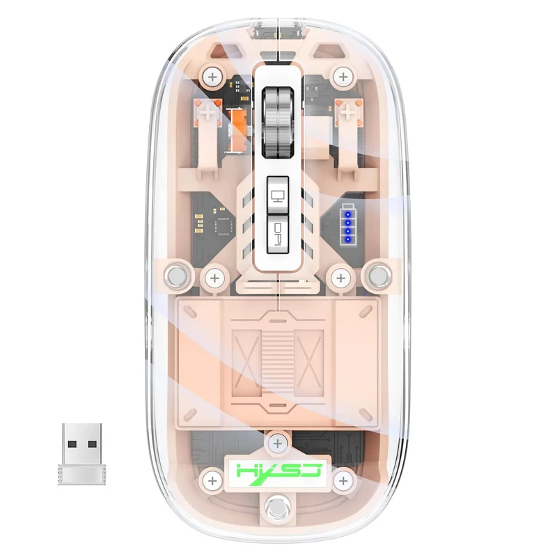 Trådløs Bluetooth-mus i gennemsigtig design