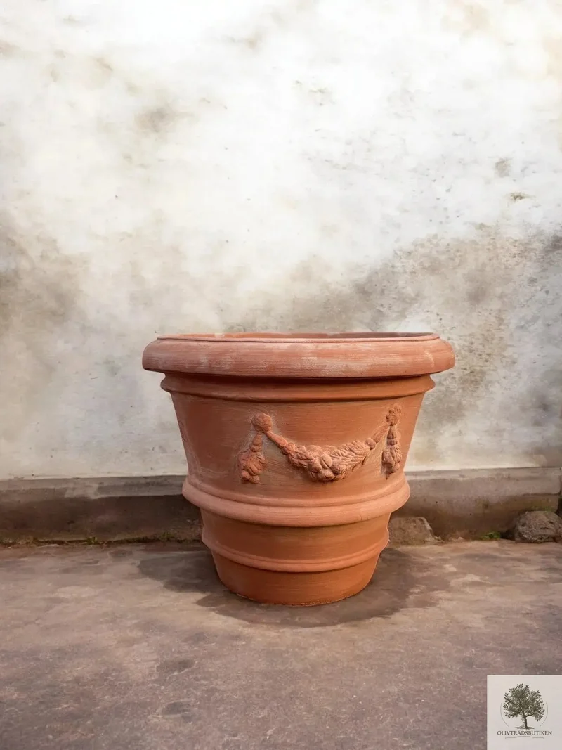 Kruka Terracotta - Impruneta Garland - 50 cm diameter - 42 cm höjd