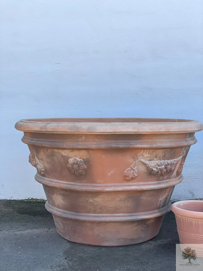 Kruka Terrakotta Antik - Impruneta Garland - 140 cm diameter - 83 cm höjd