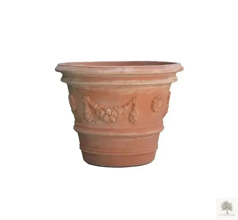 Stor Kruka Terrakotta - Impruneta Garland - 90 cm diameter - 75 cm höjd