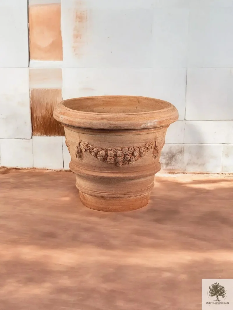 Kruka Terrakotta - Impruneta Garland - 60 cm diameter - 48 cm höjd