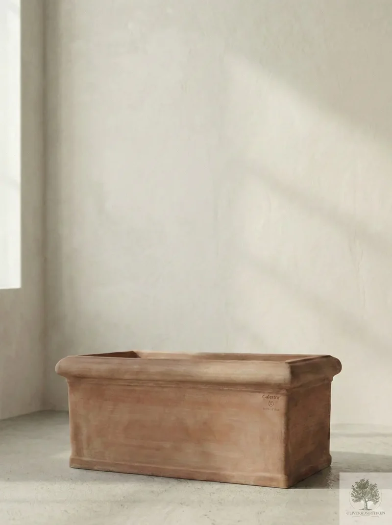 Terrakottakruka - Rektangulär - 81 cm längd - 41 cm bredd - 35 cm höjd