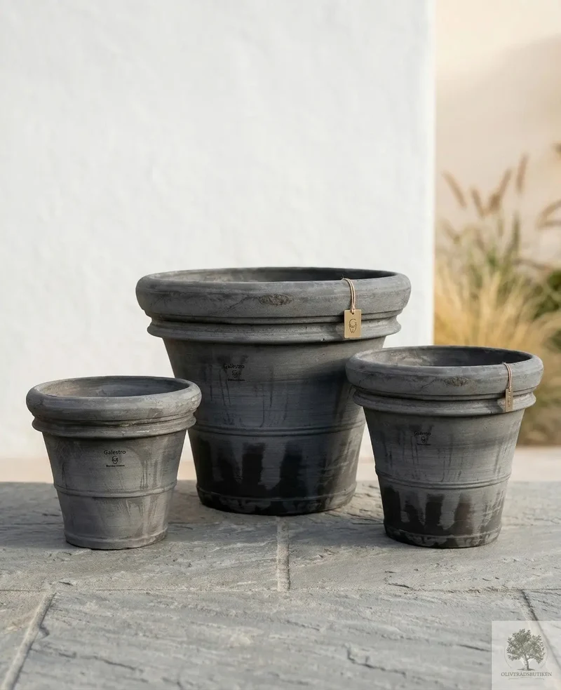 Kruka Terrakotta Grå - Toscana - 80 cm diameter - 64 cm höjd