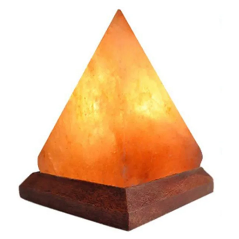 USB LED Pyramide med Himalaya Kristallsaltlampe, Luftrenser & Stemning