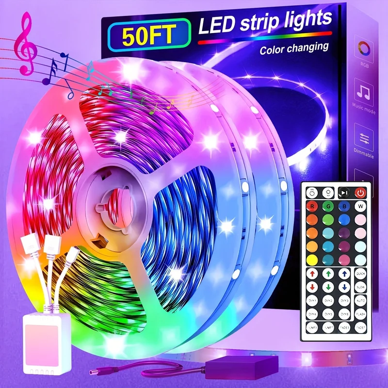 Farbskiftende LED Lysstrips med App Kontrol