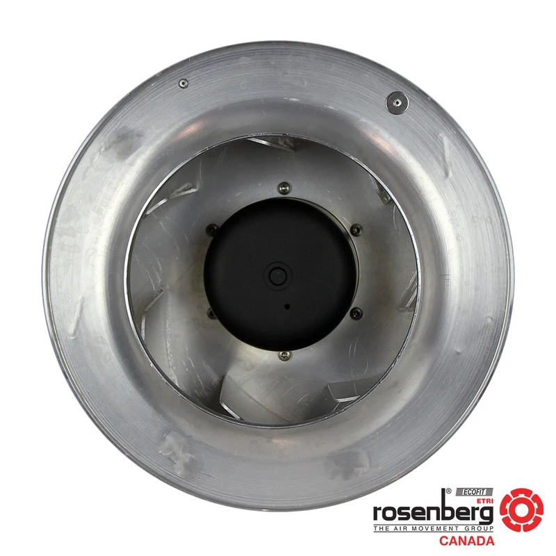 Rosenberg Plug EC / ECM fan with backward-curved impeller. GKHR 355-CIB.100.5FA (Model N86-35812)