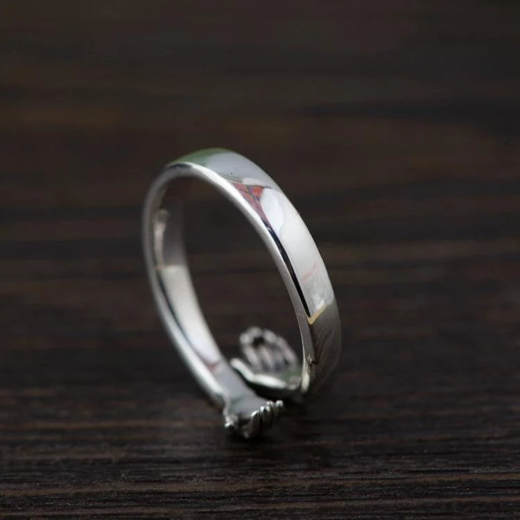 Ring i sterling sølv med kramme design