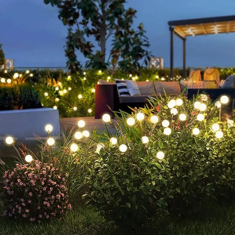 Solcellehavebelysning | Fleksible LED-luces med ildflueeffekt
