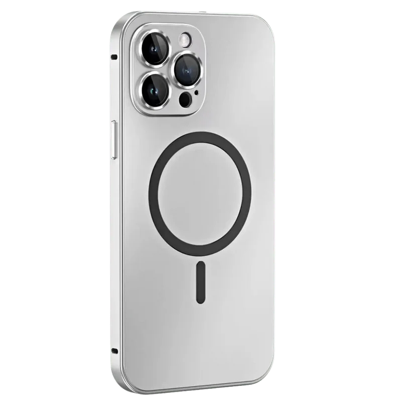 Slank beskyttelse til iPhone med magnetisk metalcover