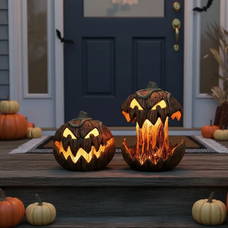 Gruseliges Kürbis Nachtlicht - Spooky Beleuchtung für Halloween