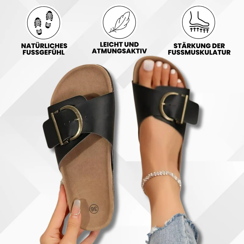 Kork-Sandaler til kvinder med remdesign til smertelindring