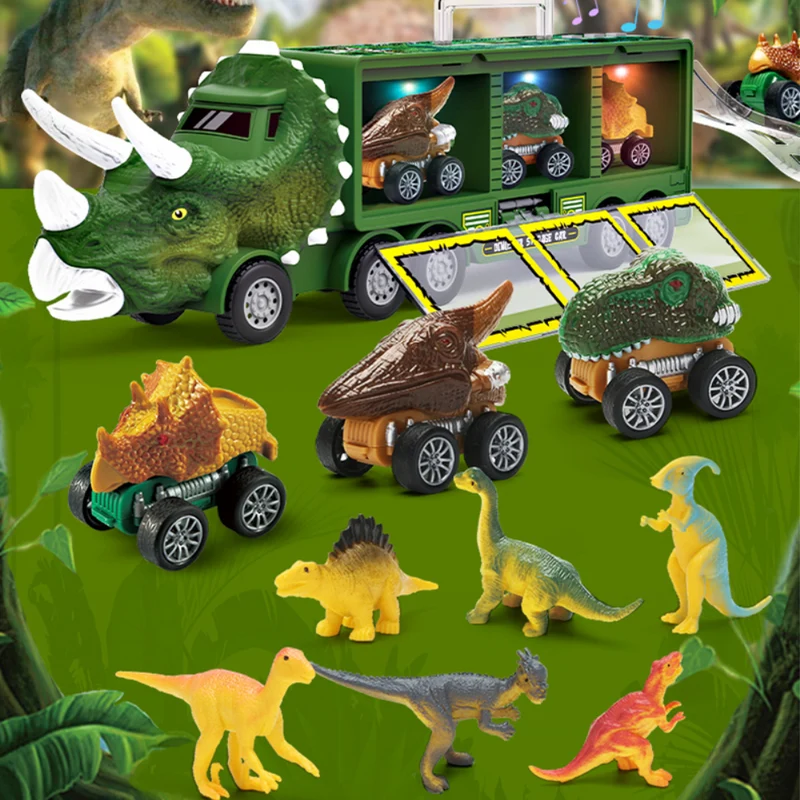 Dino Lastbil - Legetøjslastbil med dinosaurer og lydeffekter
