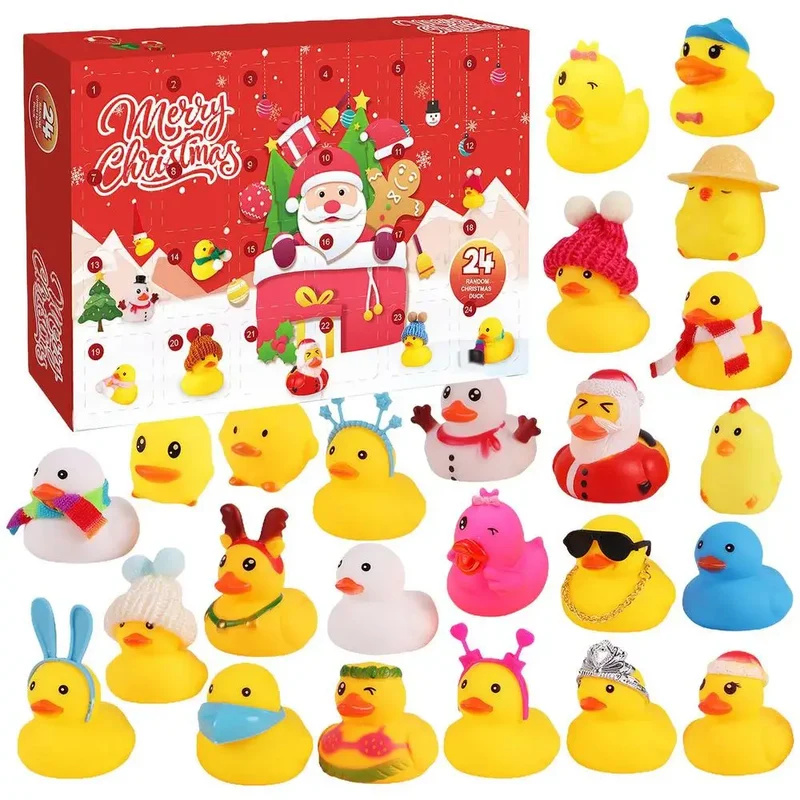 Gummi-Enten Adventskalender med 24 Designs – Jul 2025