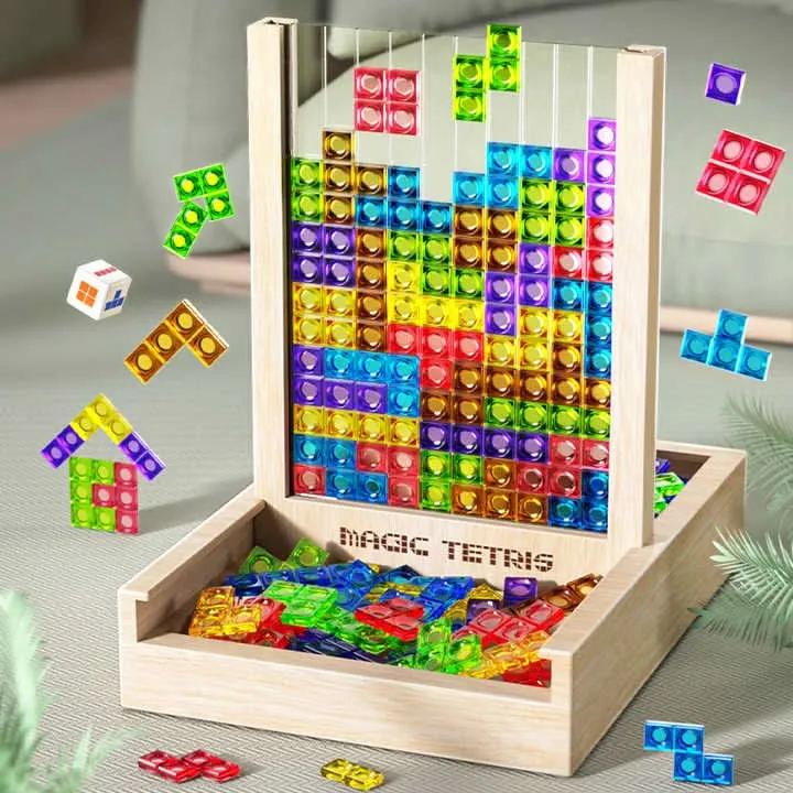 EcoBlock Tetris Brætspil – Bæredygtigt Tetris Puslespil til Familien