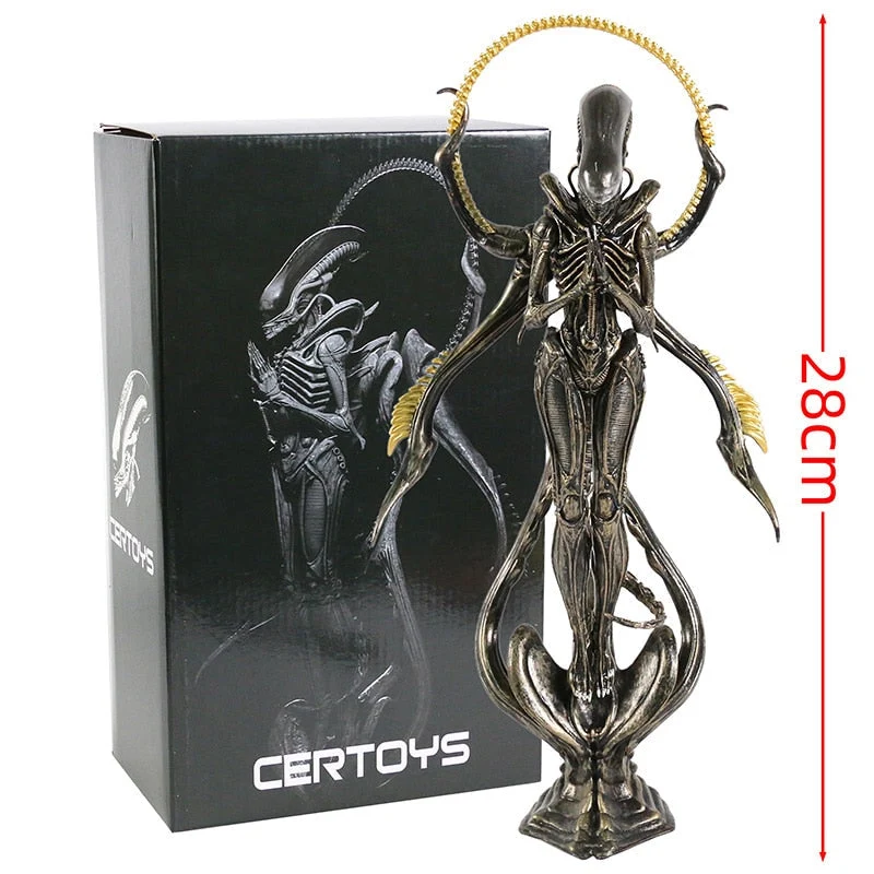 Alien Xenomorph Buddha Figur med Resindekoration til Samling