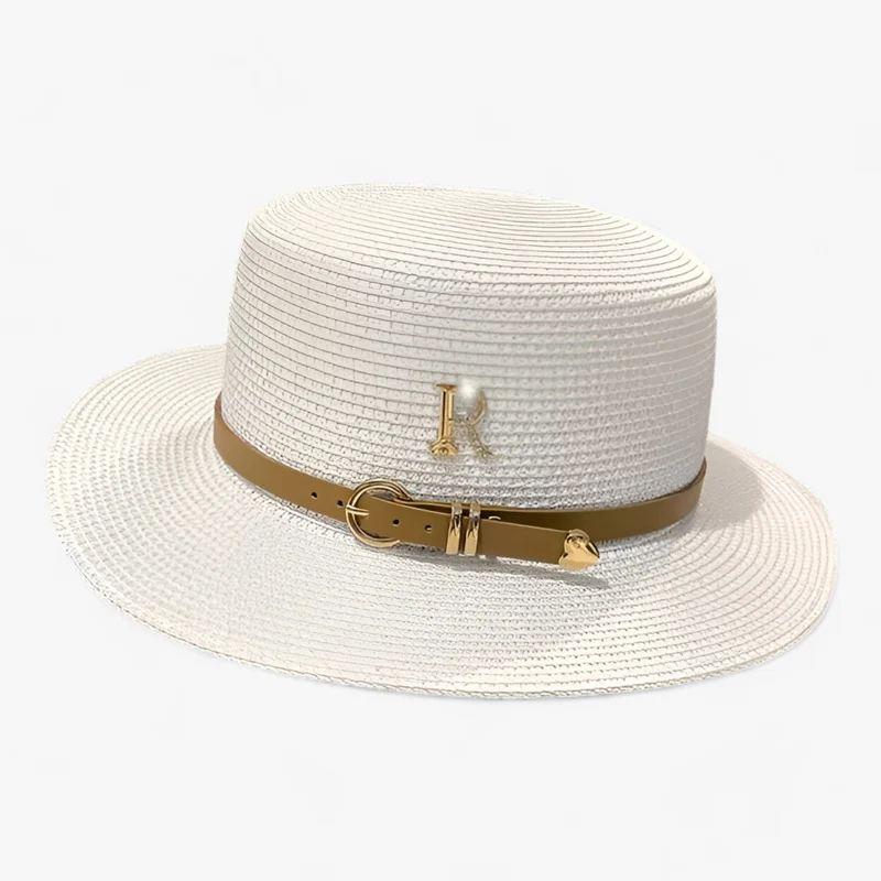 Fladkrone Sommerhat i Strå til Dame