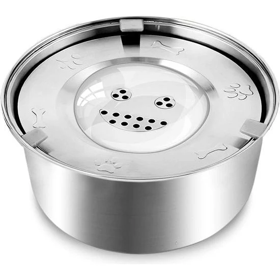 Rustfrit Stål Hundeskål med Antikipningsfunktion