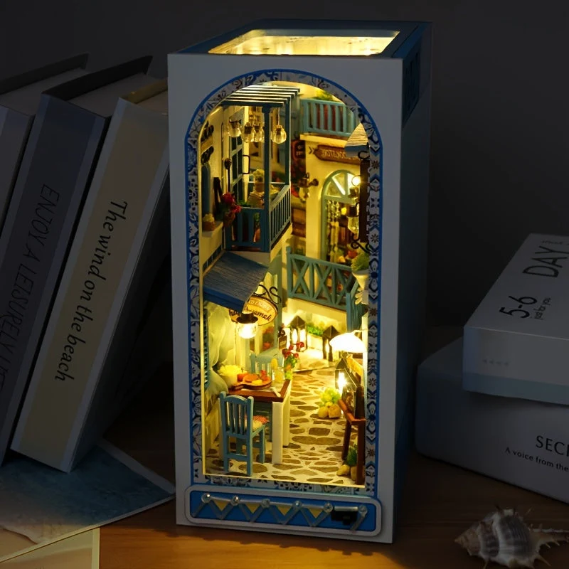 DIY 3D Træpuzzle – Miniature Hus med Maritim Tema