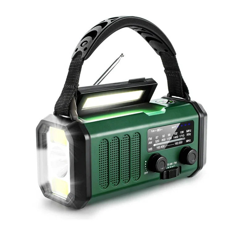 Professionel Nødradio med Sol- og Manuelopladning - Robust og Effektiv