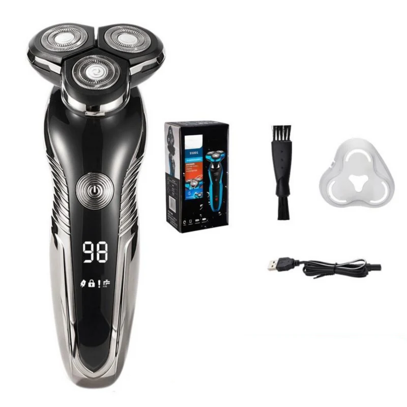 Vandtæt Elektrisk Barbermaskine til Mænd | Genopladelig til Våd og Tør Barbering