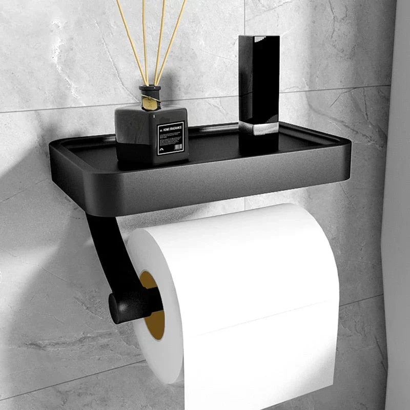 Vægholder til toiletpapir med hylde – SmartHold
