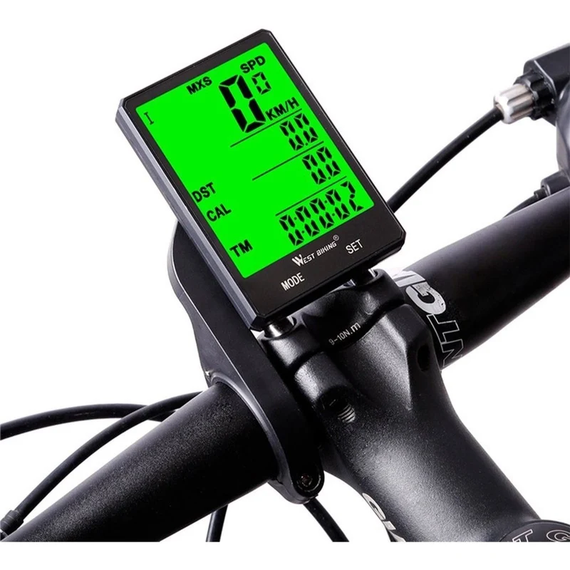 Trådløs Cykelcomputer med Klar LED Skærm og Fuld Funktionalitet