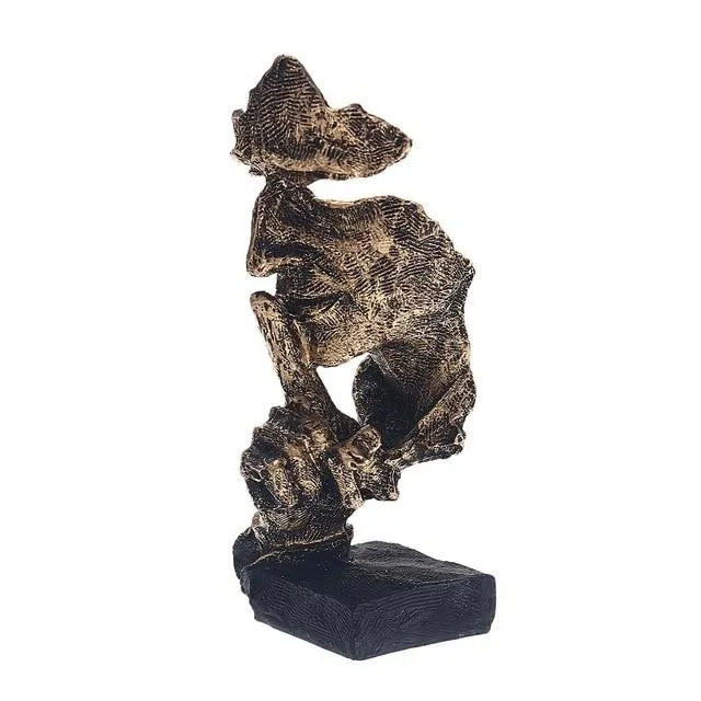 Guldglimt Abstrakt Skulptur – Lysende Elegance