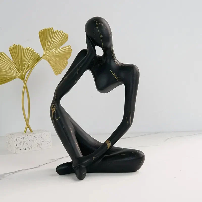 Moderne Abstrakt Tænker Skulptur | Håndlavet Resin Dekoration