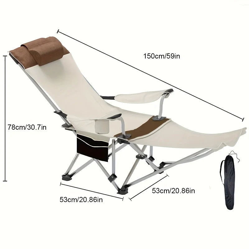 Sammenfoldelig Strandstol – Perfekt til Camping og Afslapning
