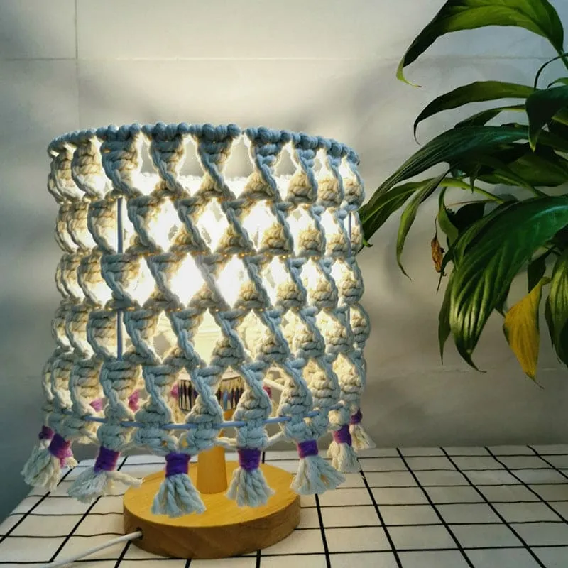 Rustik Natlampe i Flettet Reb - Skab Hygge og Stil