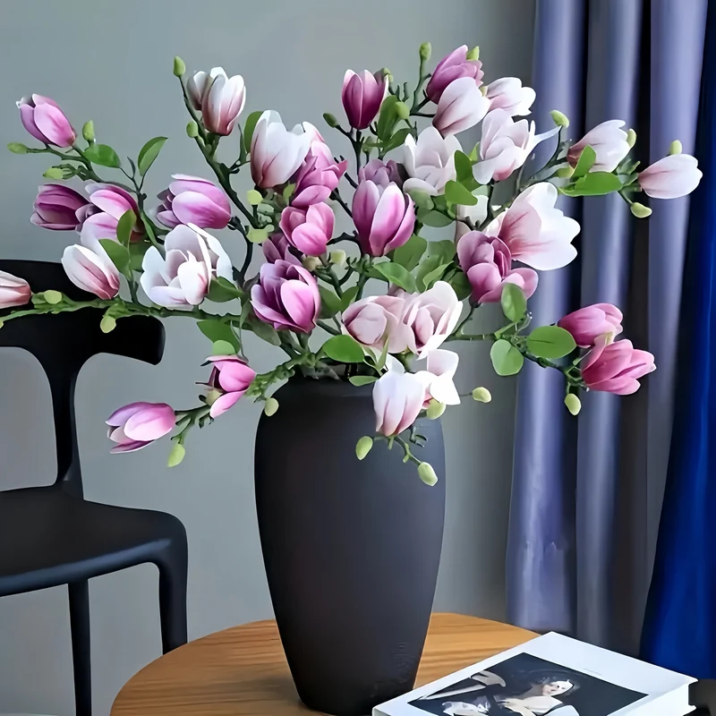 Elegant Magnoliablomster Sæt – Perfekte til Bryllupper og Indretning