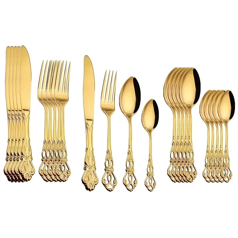 Elegant Bestik Sæt til 24 Personer – LuxCutlery