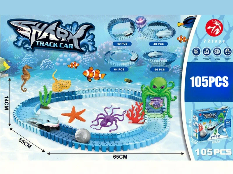 Elastisk Puzzlekonstruktion med El-Tog og Havdyr