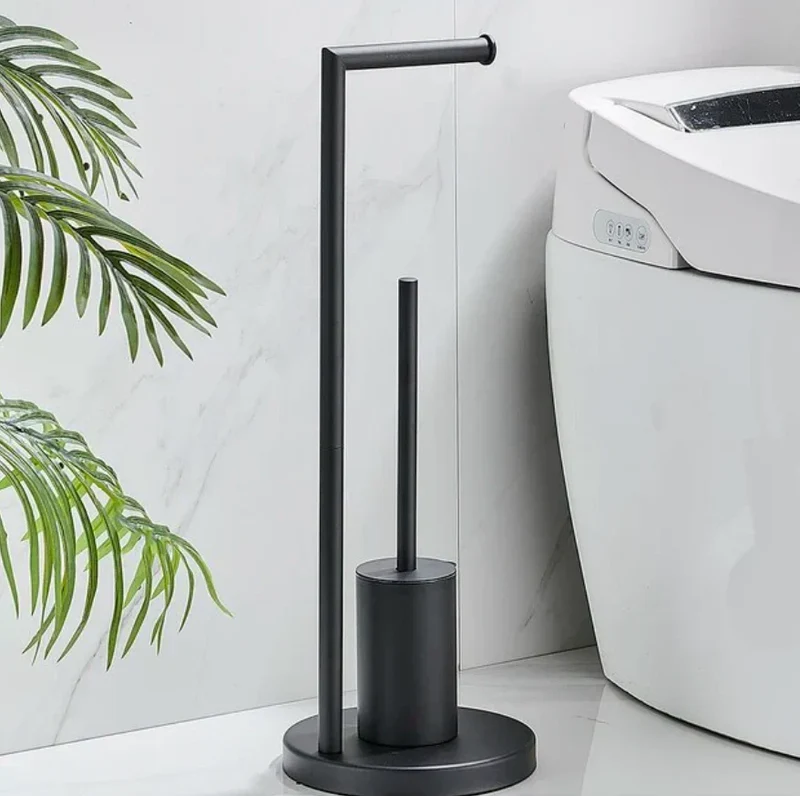 Elegant toiletpapirholder med børste