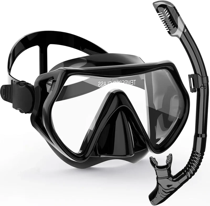 Professionelt snorkelset med panoramisk visning til voksne