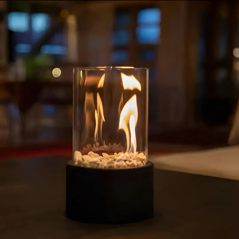 ElegantFlame Bordkamin - Stilfuld metalbase til udendørs ild