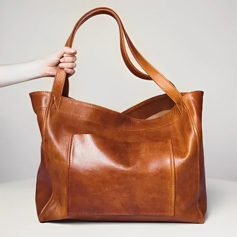 Elegant skuldertaske i førsteklasses læder
